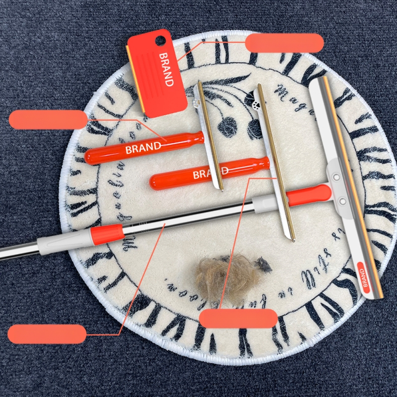 Pika käepidemega kaabits kassi- ja koerakarvade puhastamiseks lemmikloomade karvade eemaldaja kassikarvade eemaldamise hari suure pindalaga vaibapuhastushari