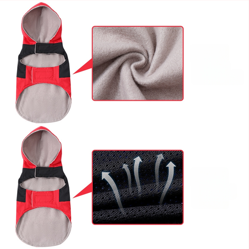 Határokon átnyúló őszi és téli új színblokkos kutya esőkabát, kisállatruhák, új divatos márkájú kiskutya plüssmackó