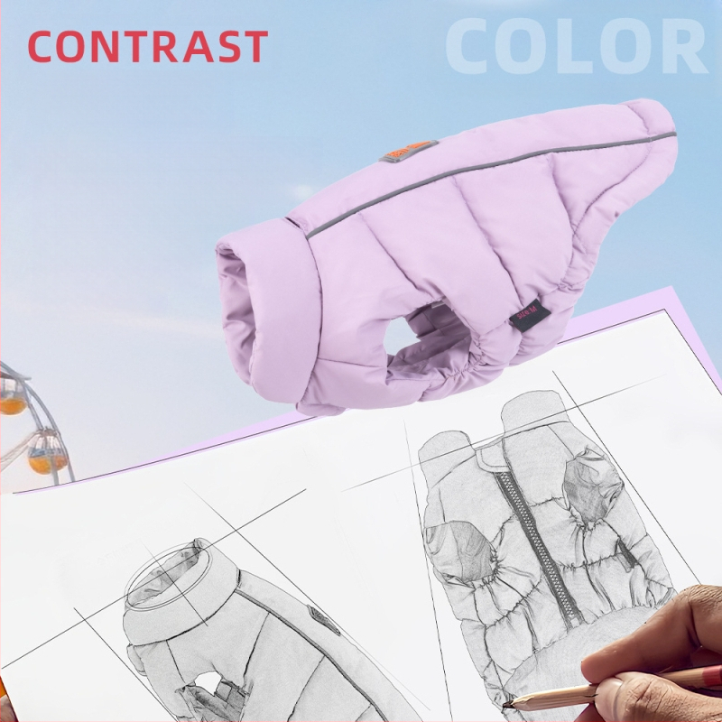 Piiriülesed koerariided, paksendatud soojad leivariided, varrukateta, mitte-tagasihoidvad, liibuvad soojad koerariided sügis- ja talveriiete hulgimüük