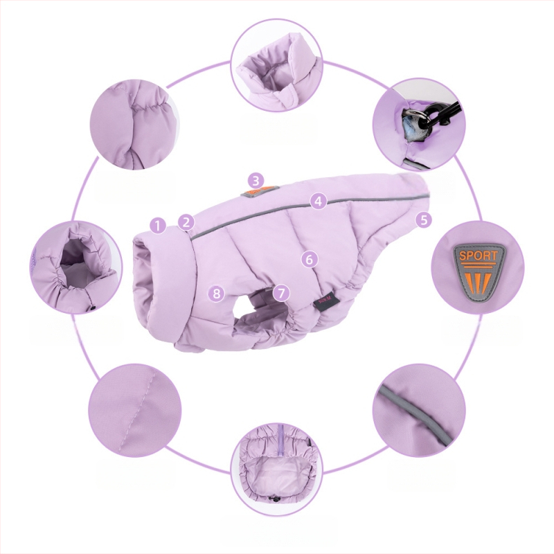 Piiriülesed koerariided, paksendatud soojad leivariided, varrukateta, mitte-tagasihoidvad, liibuvad soojad koerariided sügis- ja talveriiete hulgimüük
