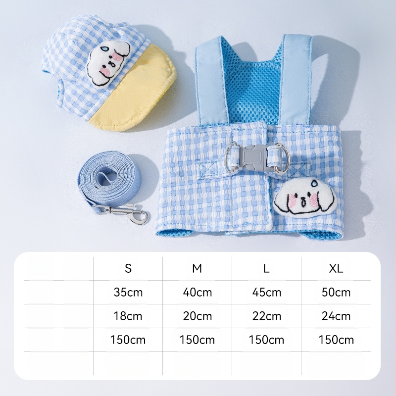 Шапка за домашни любимци куче и котка, пролетно-лятна, за излизане, засенчваща слънце, противоиздърпваща шапка, противооросяваща, регулируема шапка с катарама за уши