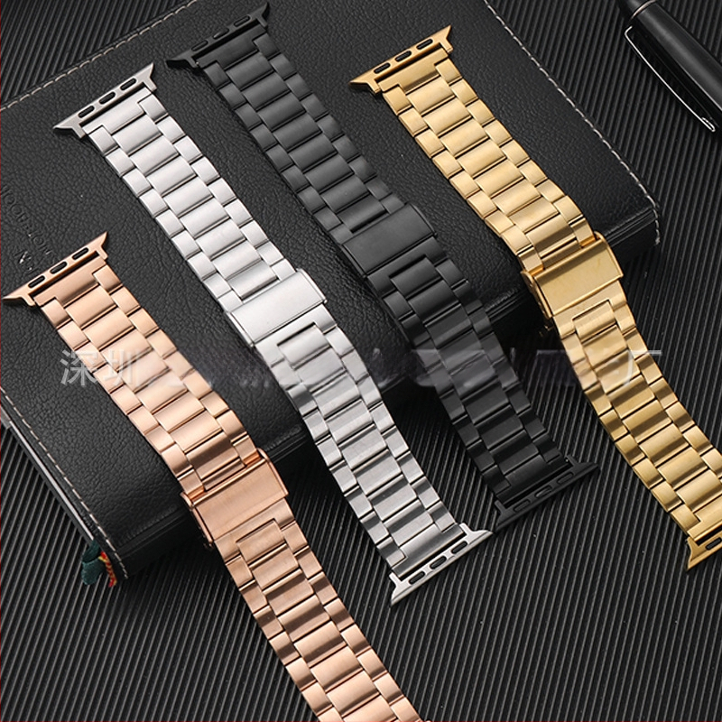 Huawei GT3 jaoks uus ühes tükis pandlaga kolme helmestega metallist roostevabast terasest kellarihm hulgimüügist