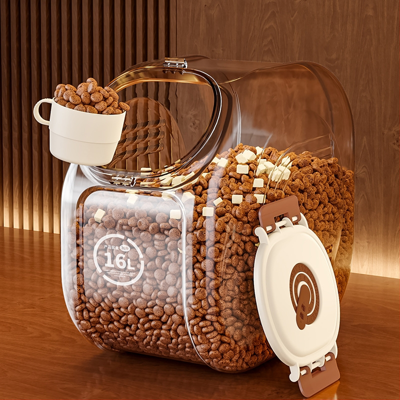 Lemmikloomatoidu kassitoidu säilitustünn Suletud niiskuskindel kassitoidutünn Suletud tünn Lemmikloomatoidutünn Koeratoidutünn Suletud purk