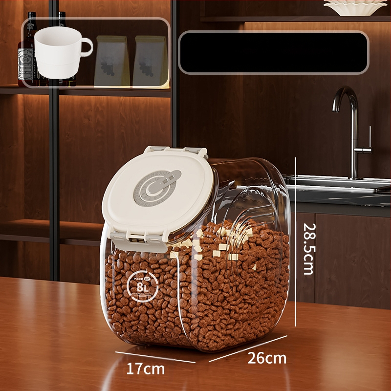 Lemmikloomatoidu kassitoidu säilitustünn Suletud niiskuskindel kassitoidutünn Suletud tünn Lemmikloomatoidutünn Koeratoidutünn Suletud purk