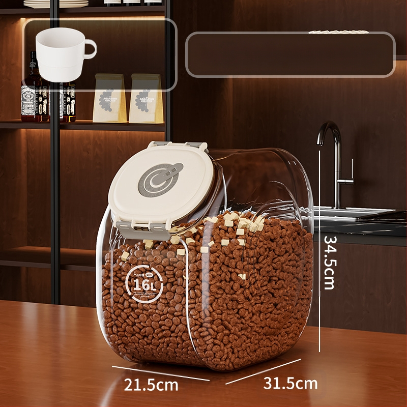 Lemmikloomatoidu kassitoidu säilitustünn Suletud niiskuskindel kassitoidutünn Suletud tünn Lemmikloomatoidutünn Koeratoidutünn Suletud purk