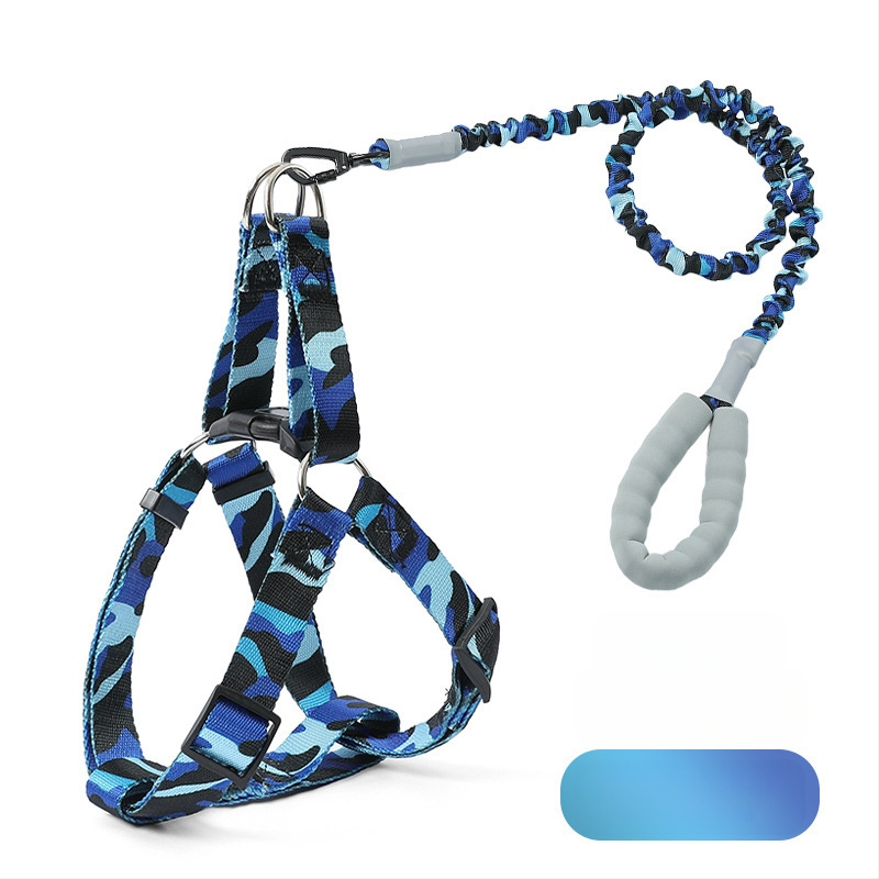 Határokon átnyúló új kisállat hám kutyáknak, rugalmas, robbanásbiztos húzókötél, kis és közepes méretű mellény stílusú kutyáknak való sétakötél-készlet