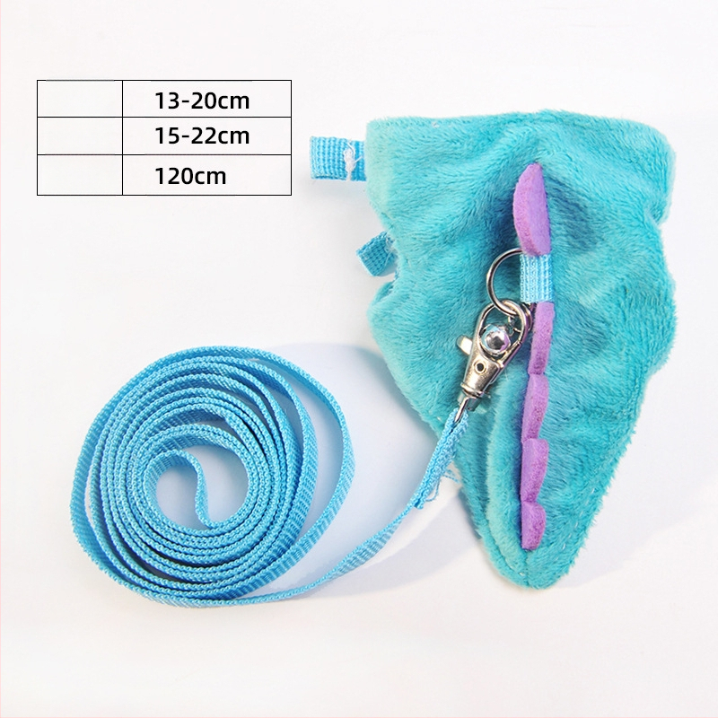 Dinoszaurusz húzókötél mellény stílusú kisállat póráz görénylánc kisállat róka kültéri elvesztésgátló hám húzókötél