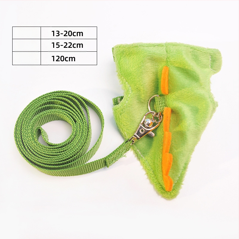 Dinoszaurusz húzókötél mellény stílusú kisállat póráz görénylánc kisállat róka kültéri elvesztésgátló hám húzókötél