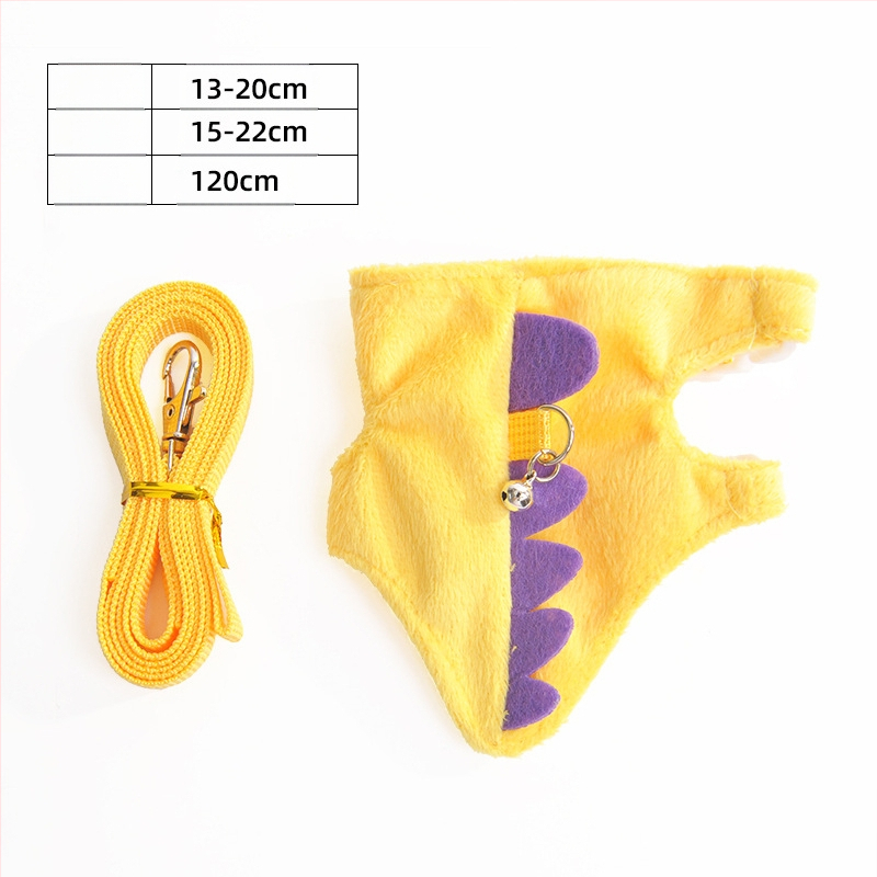 Dinoszaurusz húzókötél mellény stílusú kisállat póráz görénylánc kisállat róka kültéri elvesztésgátló hám húzókötél