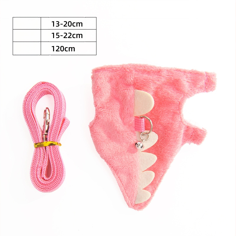 Dinoszaurusz húzókötél mellény stílusú kisállat póráz görénylánc kisállat róka kültéri elvesztésgátló hám húzókötél