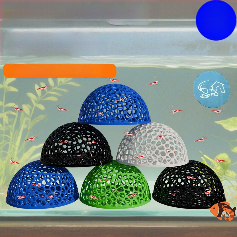 Doba mazu zivju puslodes patversme, melna gliemežvāku garneļu patversme, plastmasas zivju un garneļu kristāla vaislas zivju tvertne, ainavu nojume