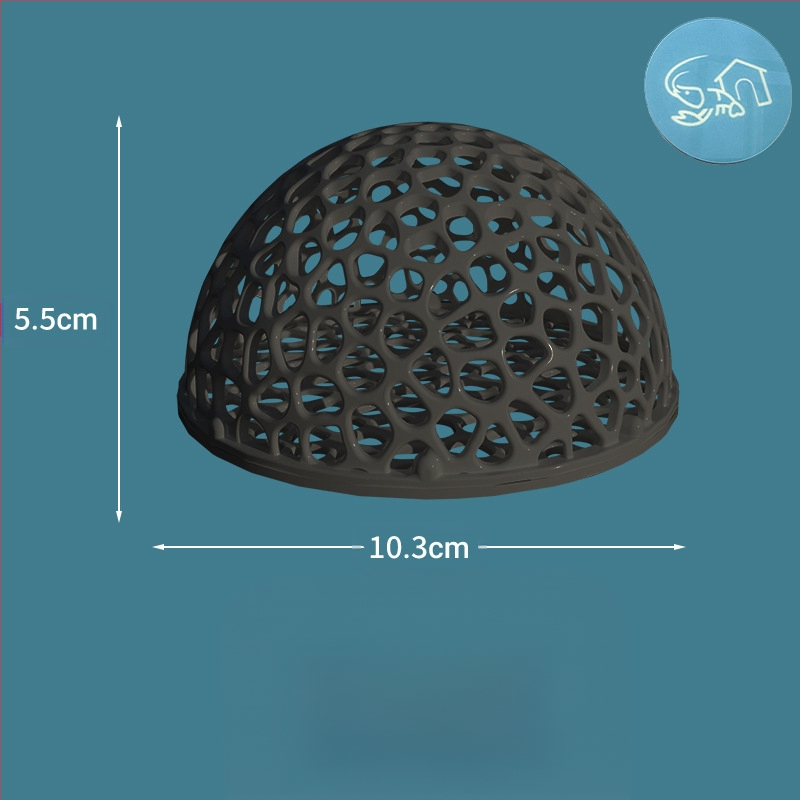 Doba mazu zivju puslodes patversme, melna gliemežvāku garneļu patversme, plastmasas zivju un garneļu kristāla vaislas zivju tvertne, ainavu nojume