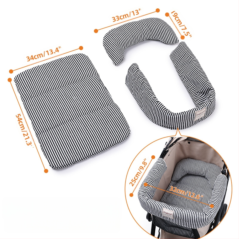 Kisállat babakocsi szőnyeg szennyeződésgátló kutya babakocsi fejtámla kirándulás babakocsi háromrészes szett szennyeződésgátló szőnyeg kisállat kellékek szőnyeg