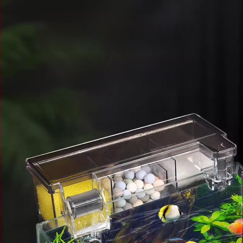 „Songbao“ sieninis žuvų akvariumo filtras, vėžlių akvariumo filtro dėžutė, trijų viename deguonies filtras, sieninis lašėjimo indas, didmeninė prekyba.