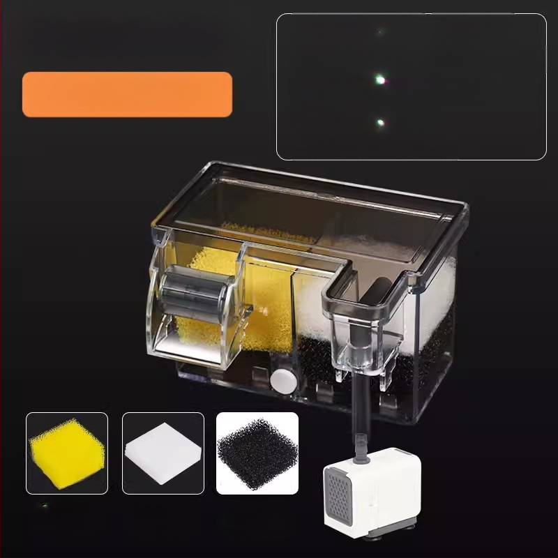 „Songbao“ sieninis žuvų akvariumo filtras, vėžlių akvariumo filtro dėžutė, trijų viename deguonies filtras, sieninis lašėjimo indas, didmeninė prekyba.