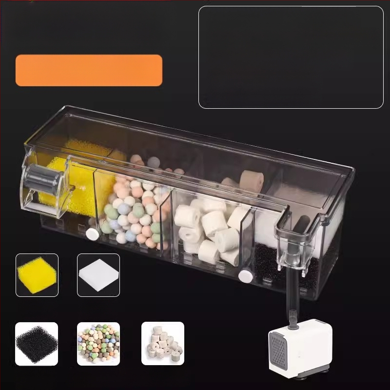 „Songbao“ sieninis žuvų akvariumo filtras, vėžlių akvariumo filtro dėžutė, trijų viename deguonies filtras, sieninis lašėjimo indas, didmeninė prekyba.