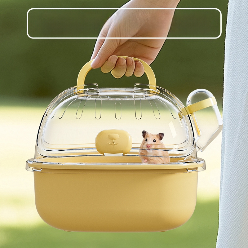 Hordozható hörcsögketrec, nagyméretű, aranymedve, Polly medve, egér külső ketrec, utazótáska, átlátszó, kimenő