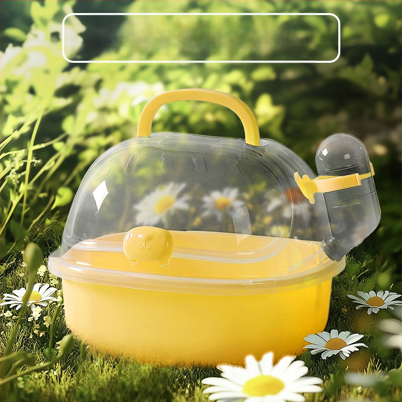 Hordozható hörcsögketrec, nagyméretű, aranymedve, Polly medve, egér külső ketrec, utazótáska, átlátszó, kimenő