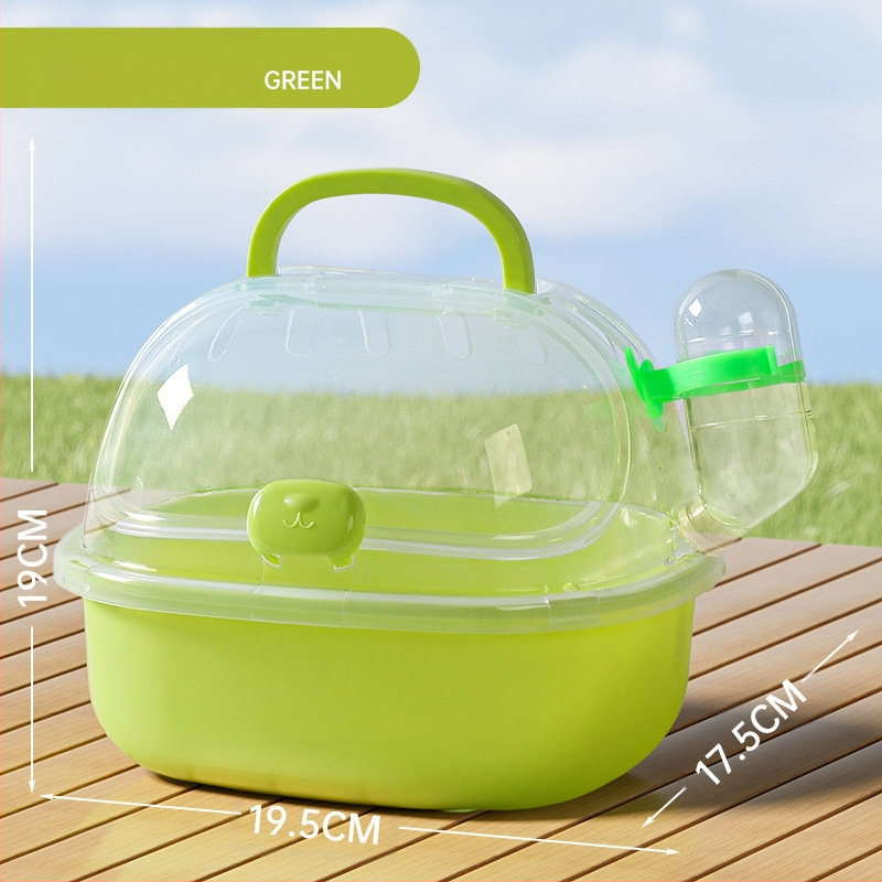 Hordozható hörcsögketrec, nagyméretű, aranymedve, Polly medve, egér külső ketrec, utazótáska, átlátszó, kimenő