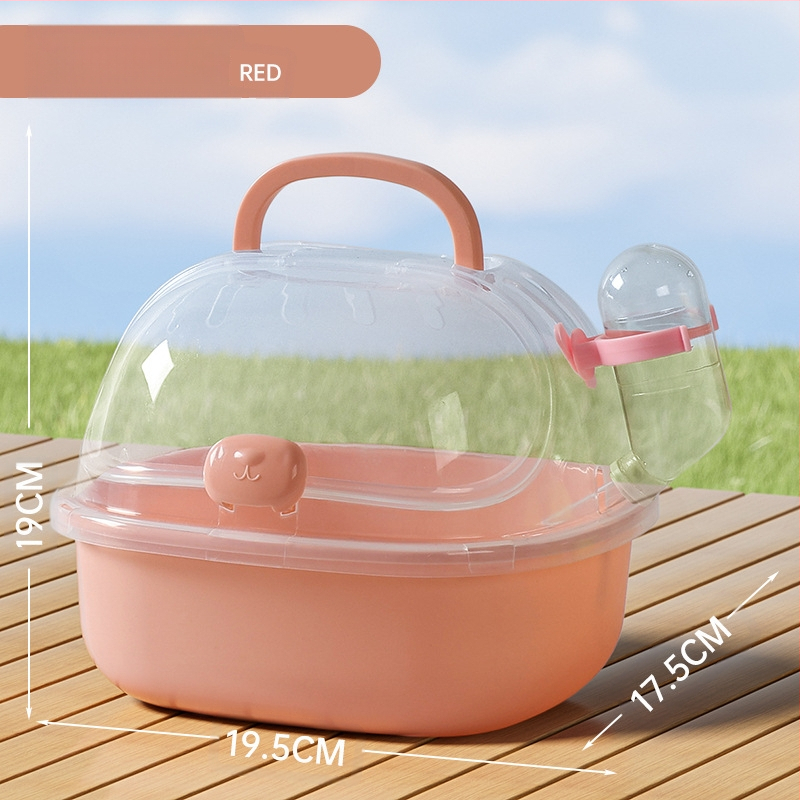 Hordozható hörcsögketrec, nagyméretű, aranymedve, Polly medve, egér külső ketrec, utazótáska, átlátszó, kimenő