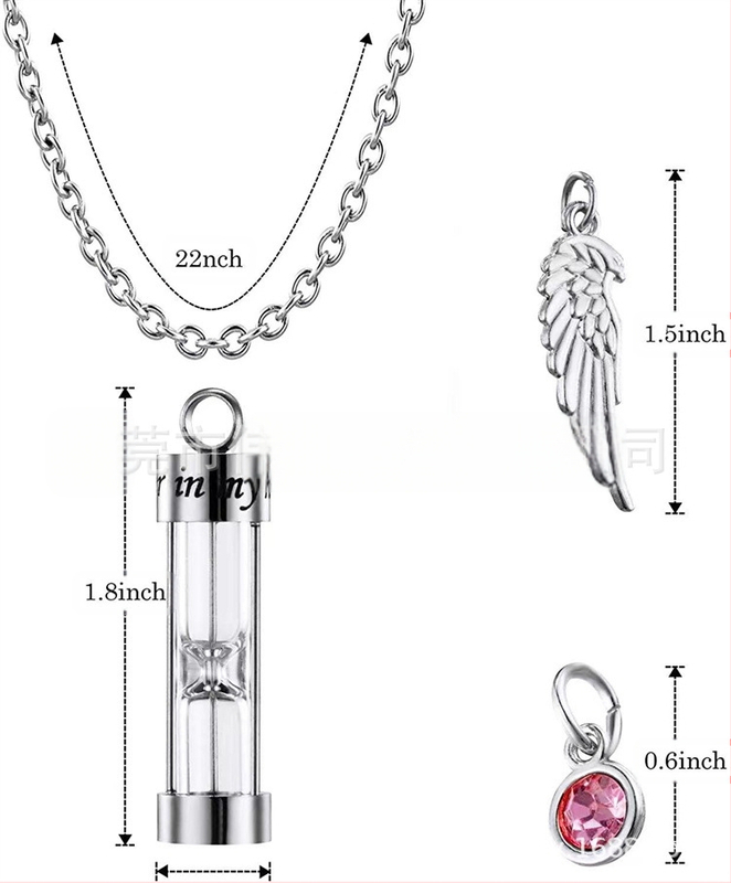 AliExpress Най-продаваното колие с пепел от пясъчен часовник, отварящо се, с бутилка парфюм, възпоменателно колие с пепел от котки и кучета и камък за рожден ден