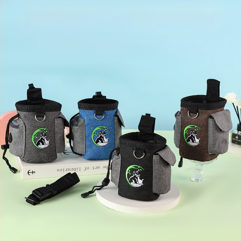 Lemmiklooma treeningkott Professionaalne koerte treeningkott vööle Koerte jalutamiseks mõeldud treeningvahendite kott Koeratoidukott Kaasaskantav koeratoidukott