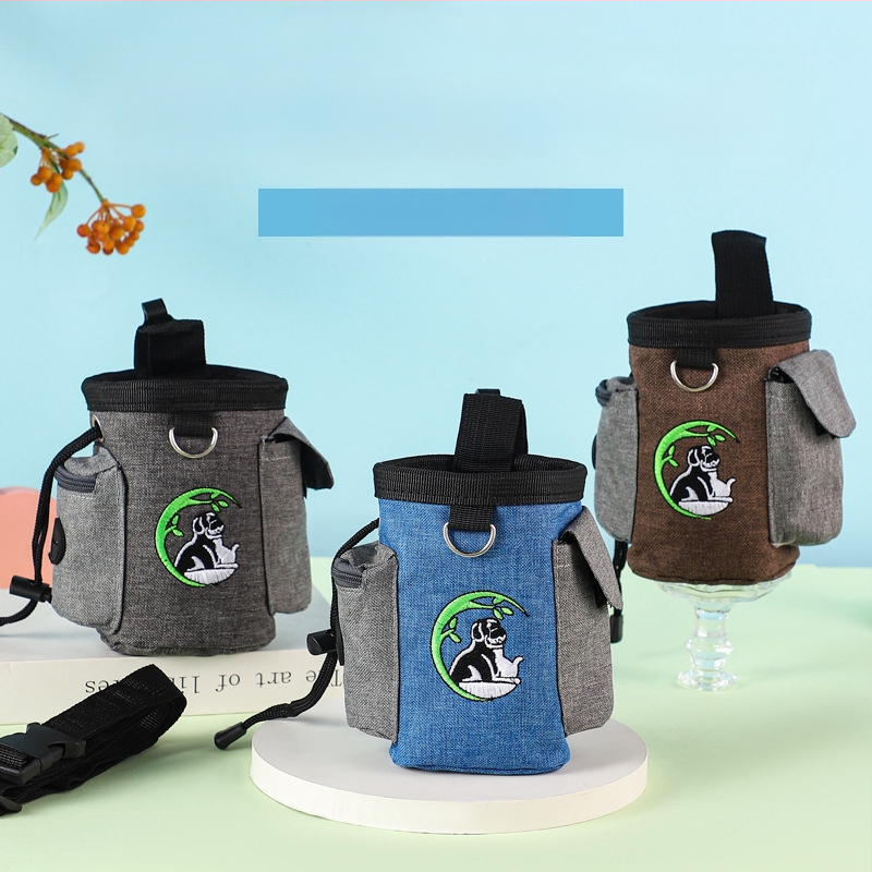 Lemmiklooma treeningkott Professionaalne koerte treeningkott vööle Koerte jalutamiseks mõeldud treeningvahendite kott Koeratoidukott Kaasaskantav koeratoidukott