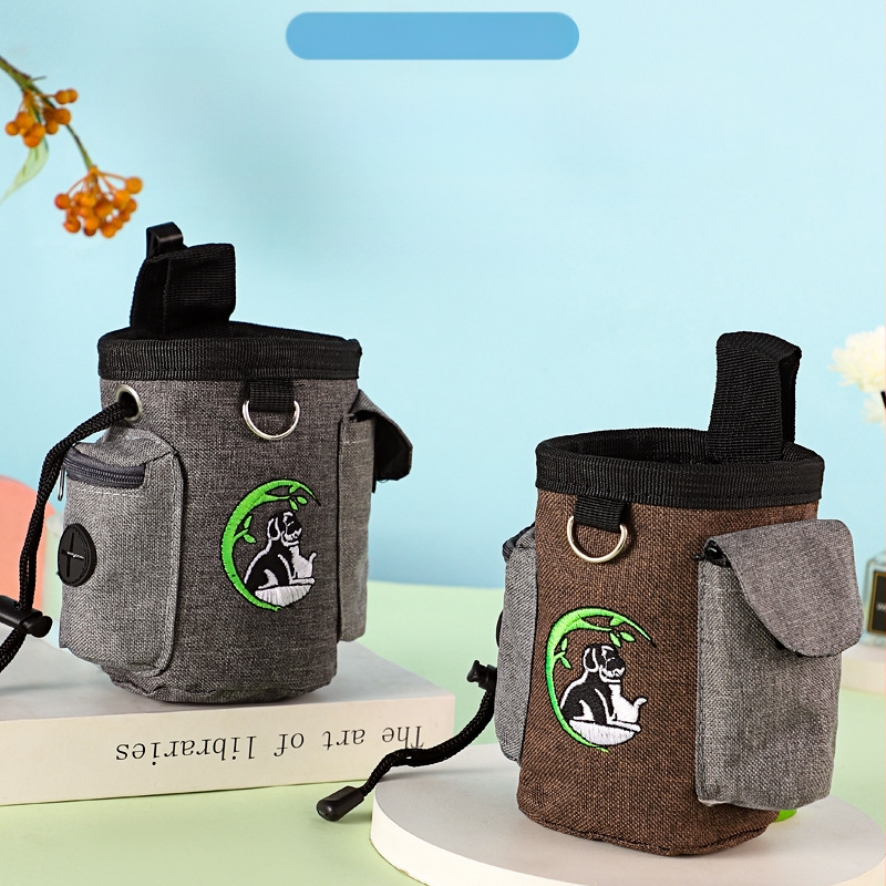 Lemmiklooma treeningkott Professionaalne koerte treeningkott vööle Koerte jalutamiseks mõeldud treeningvahendite kott Koeratoidukott Kaasaskantav koeratoidukott