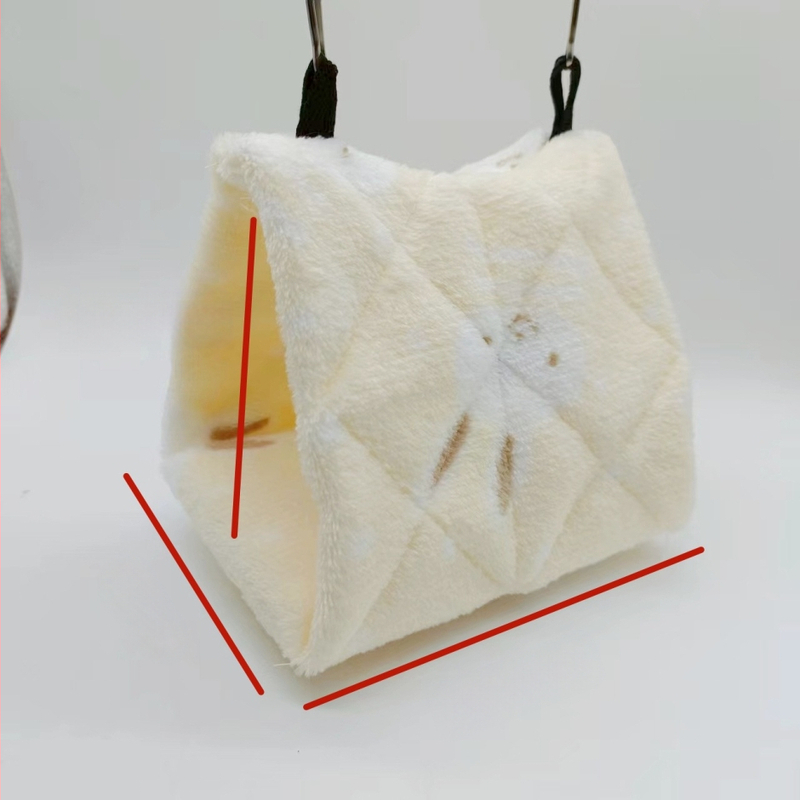 Flanelasto gnijezdo za hrčke, papige, brate, brate, BA, zimsko ptičje gnijezdo, vrećica s medom, toplo pamučno gnijezdo, trokutasto gnijezdo, pamučna viseća mreža