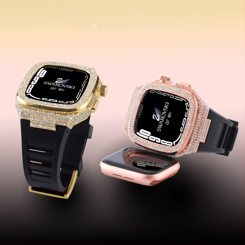 Apple Watch 10. generációs fémtok, szilikon Richard integrált módosított védőtok, all-inclusive sportcsuklópánt