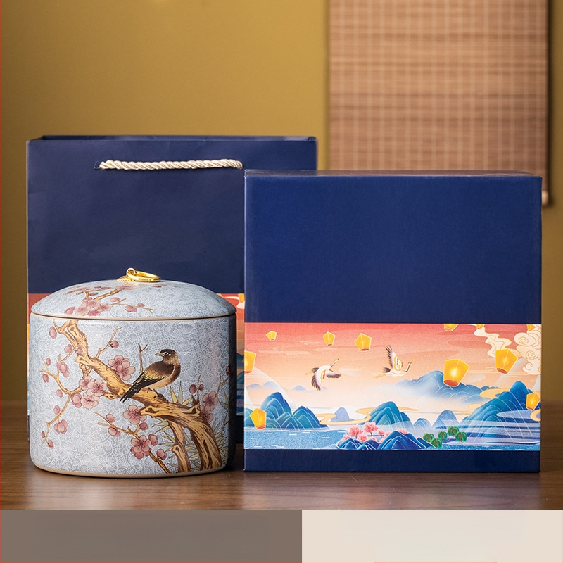 Keraamilise teekannu pakendamine kinkekarbi trükkimine avamiseks ettevõtte tegevuse kingitus külalistele ärikingitus hulgimüük