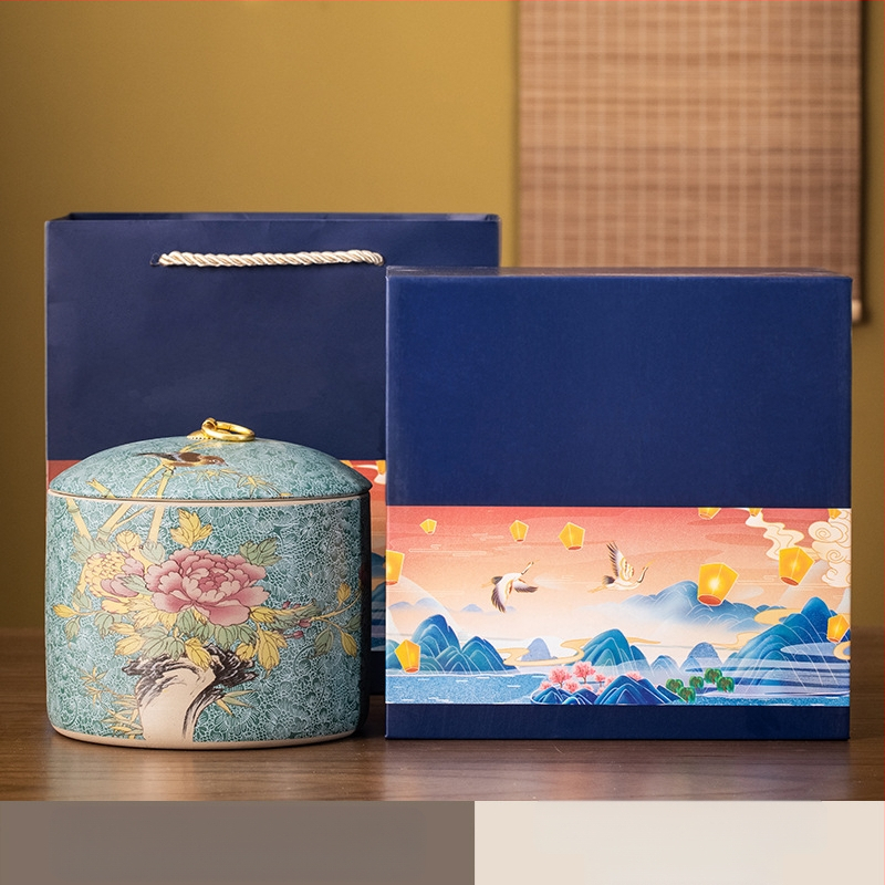 Keraamilise teekannu pakendamine kinkekarbi trükkimine avamiseks ettevõtte tegevuse kingitus külalistele ärikingitus hulgimüük