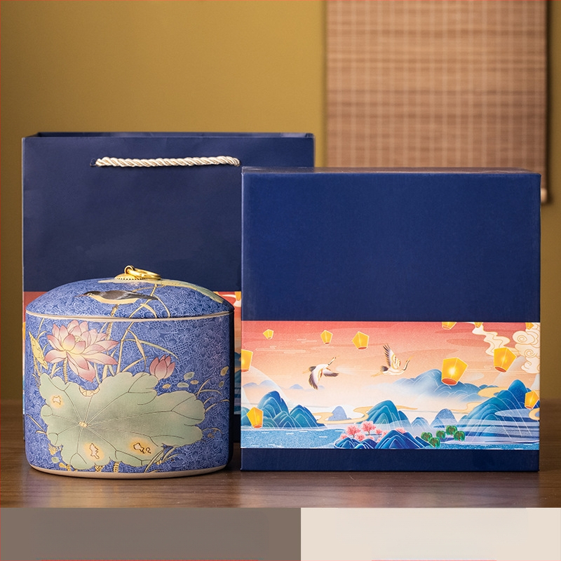 Keraamilise teekannu pakendamine kinkekarbi trükkimine avamiseks ettevõtte tegevuse kingitus külalistele ärikingitus hulgimüük