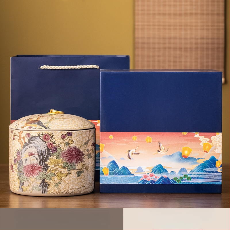 Keraamilise teekannu pakendamine kinkekarbi trükkimine avamiseks ettevõtte tegevuse kingitus külalistele ärikingitus hulgimüük