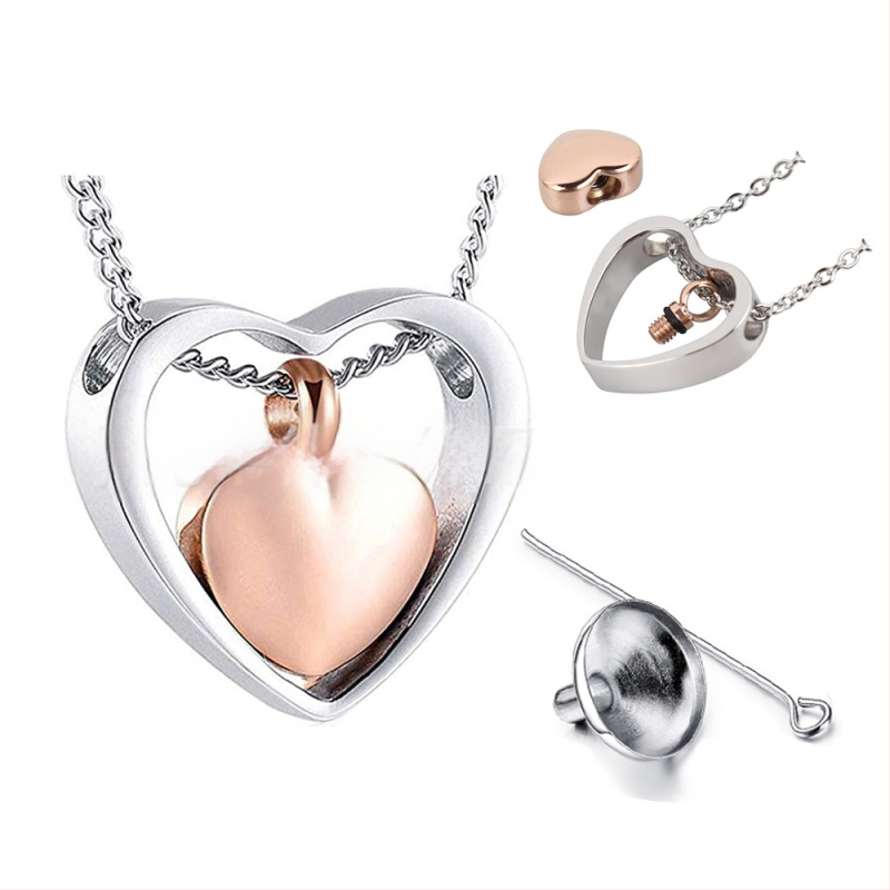 Piiriülesed ehted sugulastele Tuha ripatsiga kaelakee, õõnes südamekujuline, enimmüüdud loominguline ehe urni kaelakee