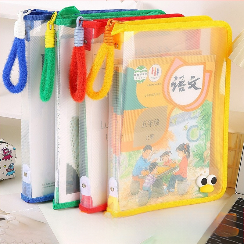 Ins College Student A4 failikott lukuga suure mahutavusega läbipaistev testpaber õpikute sorteerimine kaasaskantav hoiukott