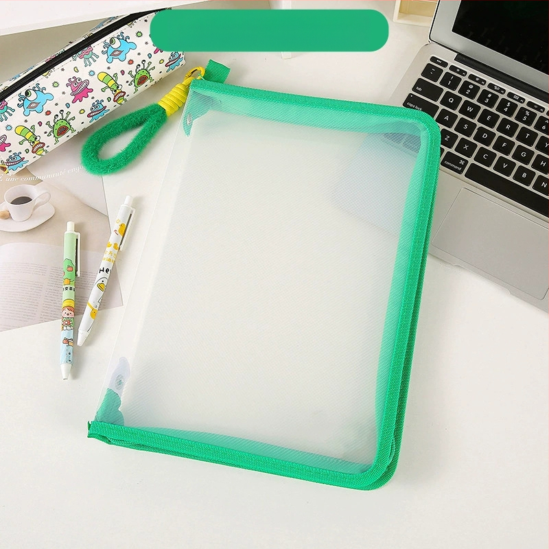 Ins College Student A4 failikott lukuga suure mahutavusega läbipaistev testpaber õpikute sorteerimine kaasaskantav hoiukott