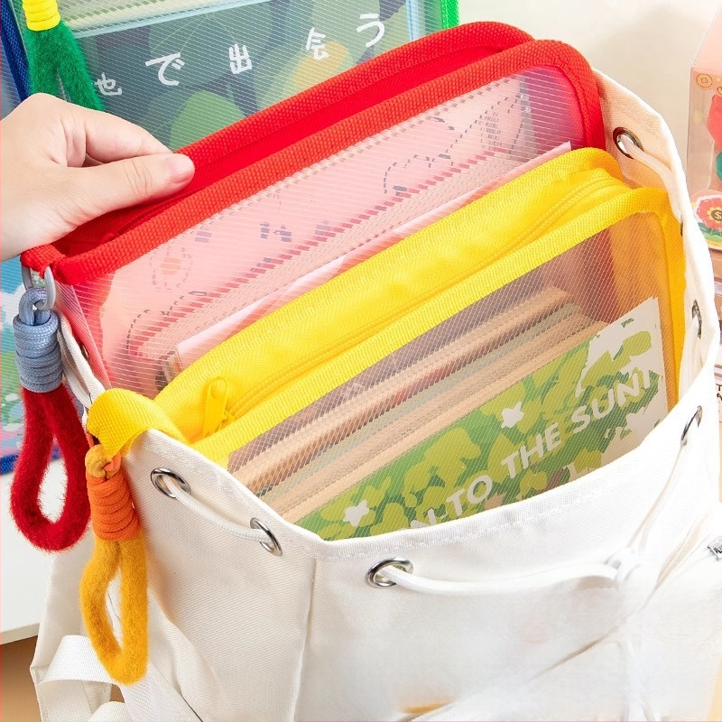 Dopamiini failikott A4 lukuga läbipaistev õpilasraamatute kandekott plush kaasaskantav hoiukott