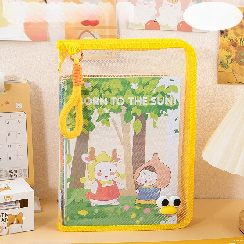 Dopamiini failikott A4 lukuga läbipaistev õpilasraamatute kandekott plush kaasaskantav hoiukott