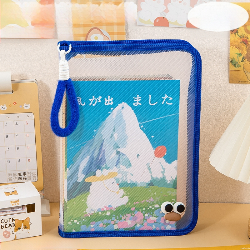 Dopamiini failikott A4 lukuga läbipaistev õpilasraamatute kandekott plush kaasaskantav hoiukott