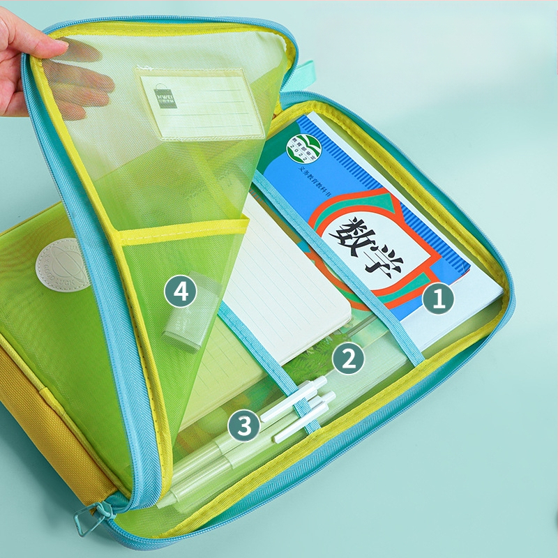 Huajie A4 failikott läbipaistev failikott suure avaga õppematerjalide kott õpilasele raamatukott õppeainete klassifitseerimise kott