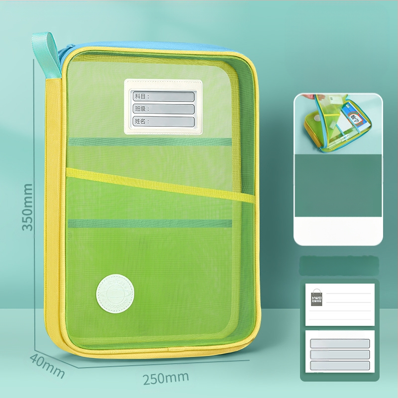 Huajie A4 failikott läbipaistev failikott suure avaga õppematerjalide kott õpilasele raamatukott õppeainete klassifitseerimise kott