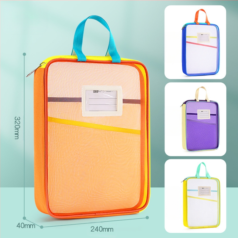 Tang Qianyi A4 formaadis L-kujuline läbipaistev dokumendikott, suure avaga, kaasaskantav õpilasraamatu ja aine klassifitseerimise kott