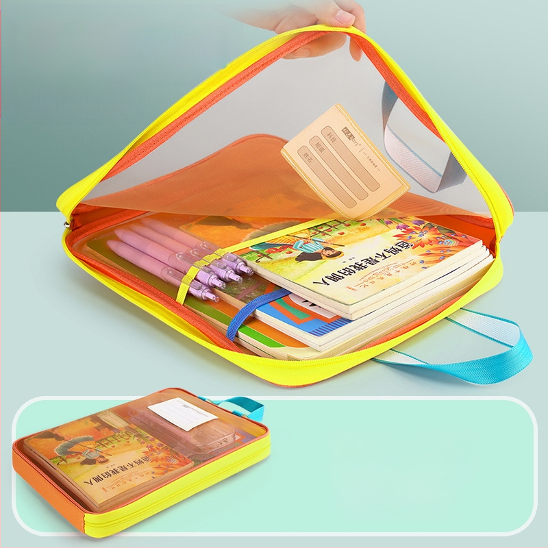 Tang Qianyi A4 formaadis L-kujuline läbipaistev dokumendikott, suure avaga, kaasaskantav õpilasraamatu ja aine klassifitseerimise kott