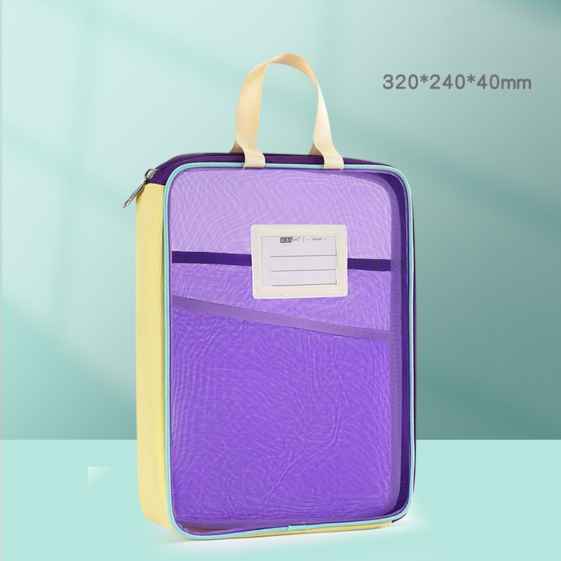 Tang Qianyi A4 formaadis L-kujuline läbipaistev dokumendikott, suure avaga, kaasaskantav õpilasraamatu ja aine klassifitseerimise kott