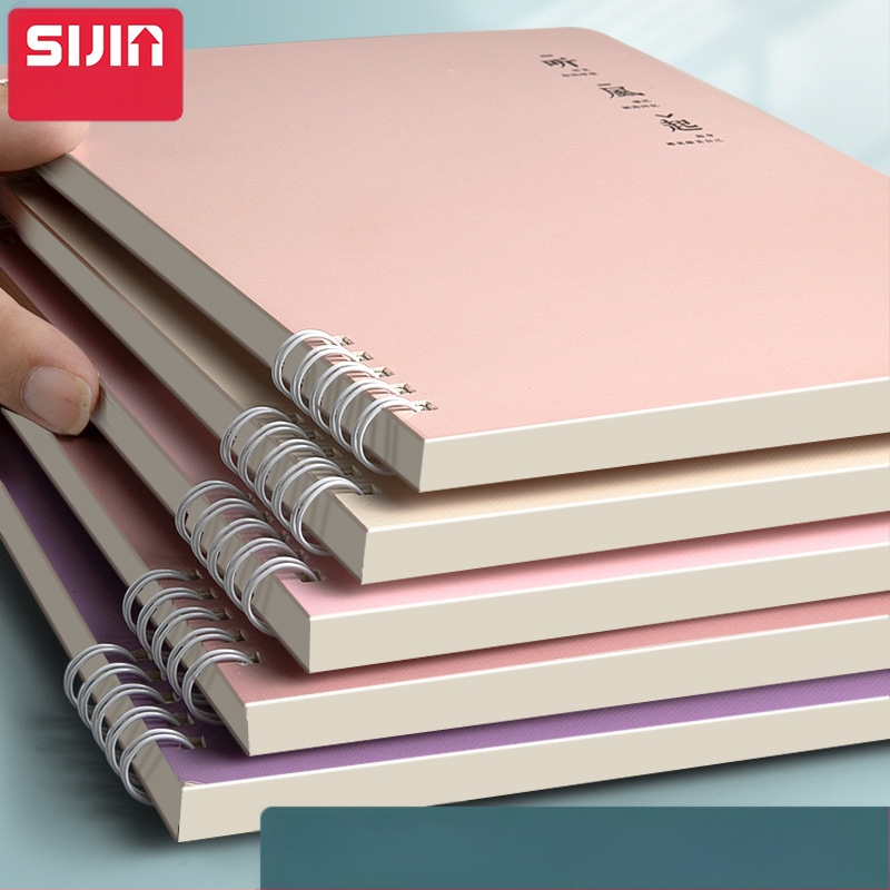 „Morandi“ spalvotas spiralinis užrašų knygelė B5 formatu, sustorintas spiralinis horizontalių linijų užrašų knygelė, vertingas studentų užrašų knygelė