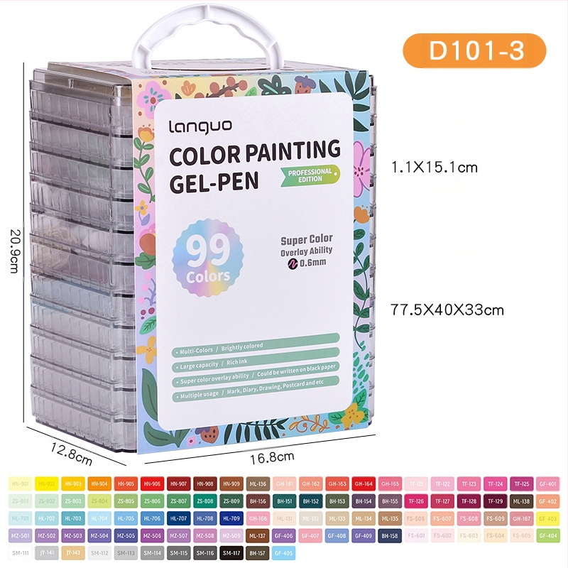 Sinise puuvilja käsiraamatu pliiatsikomplekt 168 värvi Suure mahutavusega käsiraamatu markeriga maalimispliiats Neutraalne pliiats Põhivärvi pliiats