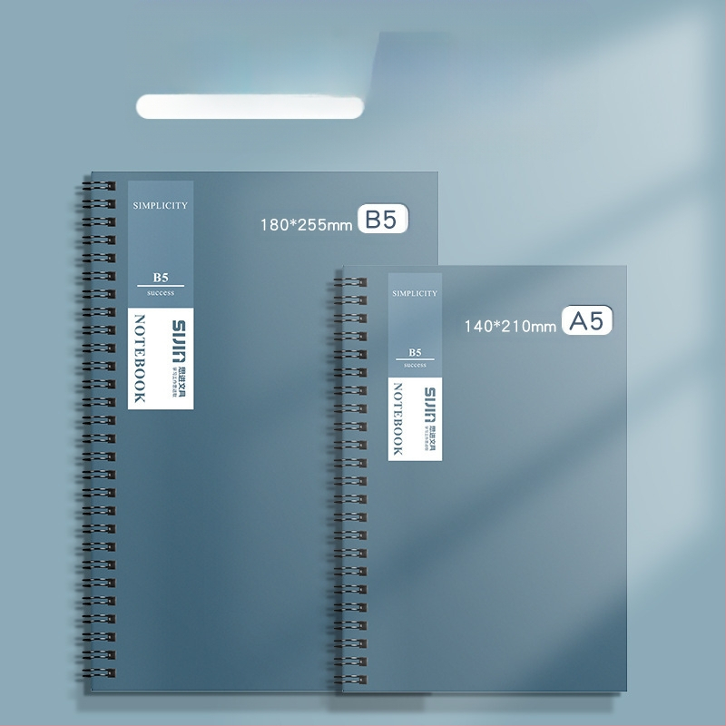 Vienkārša spirāles piezīmju grāmatiņa vairumtirdzniecībai A5 studentu piezīmju grāmatiņa B5 sabiezināta piezīmju blociņa horizontālas līnijas iekšējās lapas dienasgrāmata