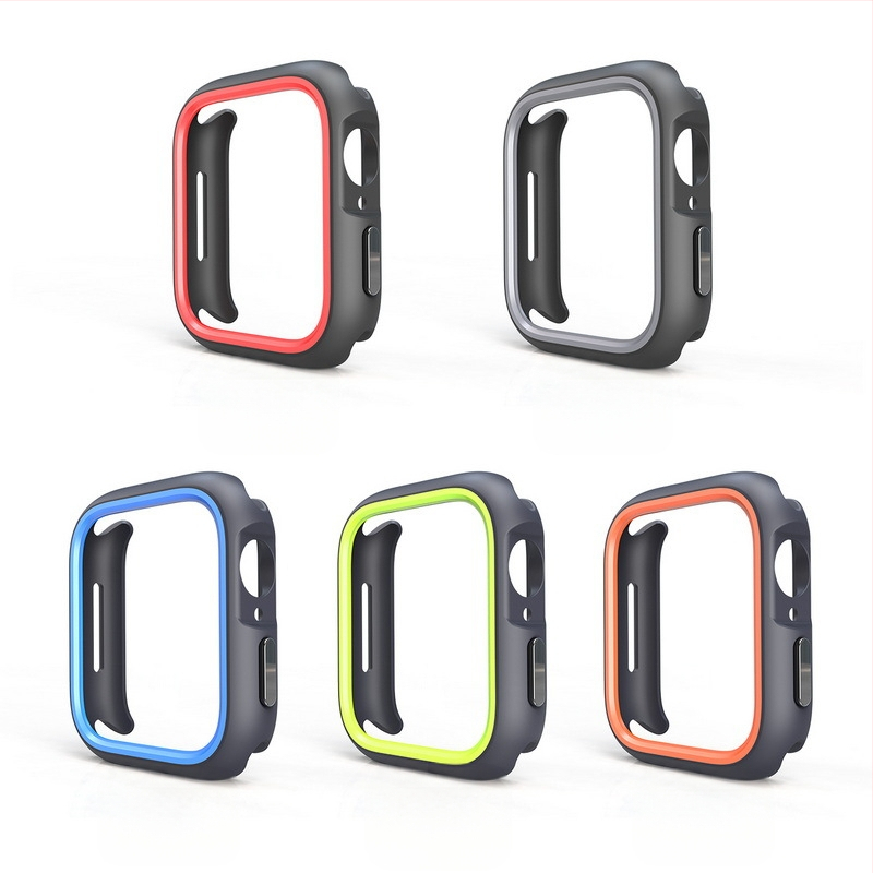 Apple Watch 10/9/8/7 Apple Watch dobais divu krāsu aizsargapvalks, īpaši aizsargājošs korpuss, 49 mm