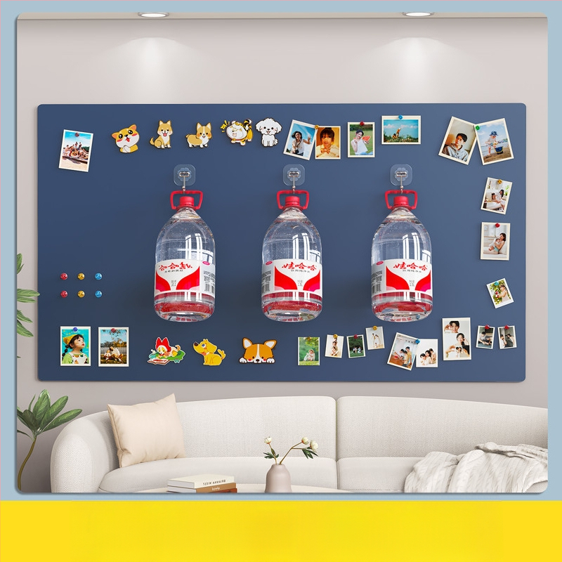 Nuotraukų sienos fono lenta Buitinė magnetinė šaldytuvo magnetinė vitrina be perforatorių Pakabinama dekoratyvinė pranešimų lenta Juoda lentos sienos lipdukas